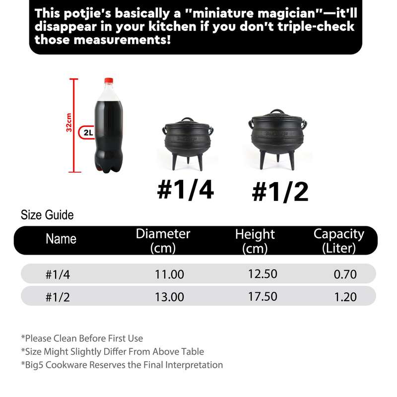 Bon Voyage 3-Leg Cast Iron Potjie Pot