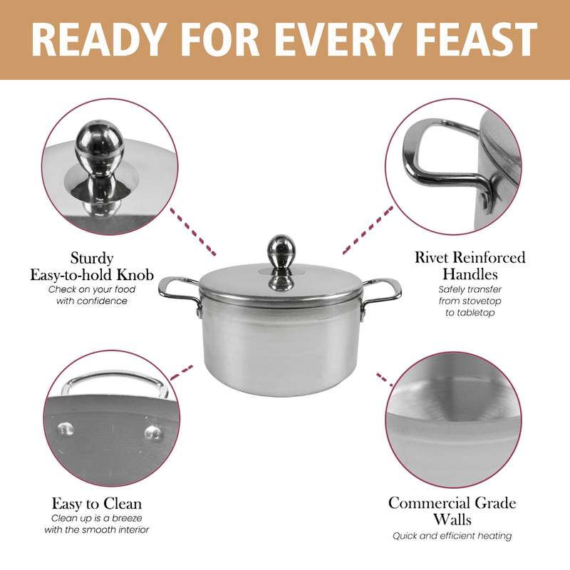 Bon Voyage Ace 10 Piece Aluminium Casseroles With Steel Handles A7