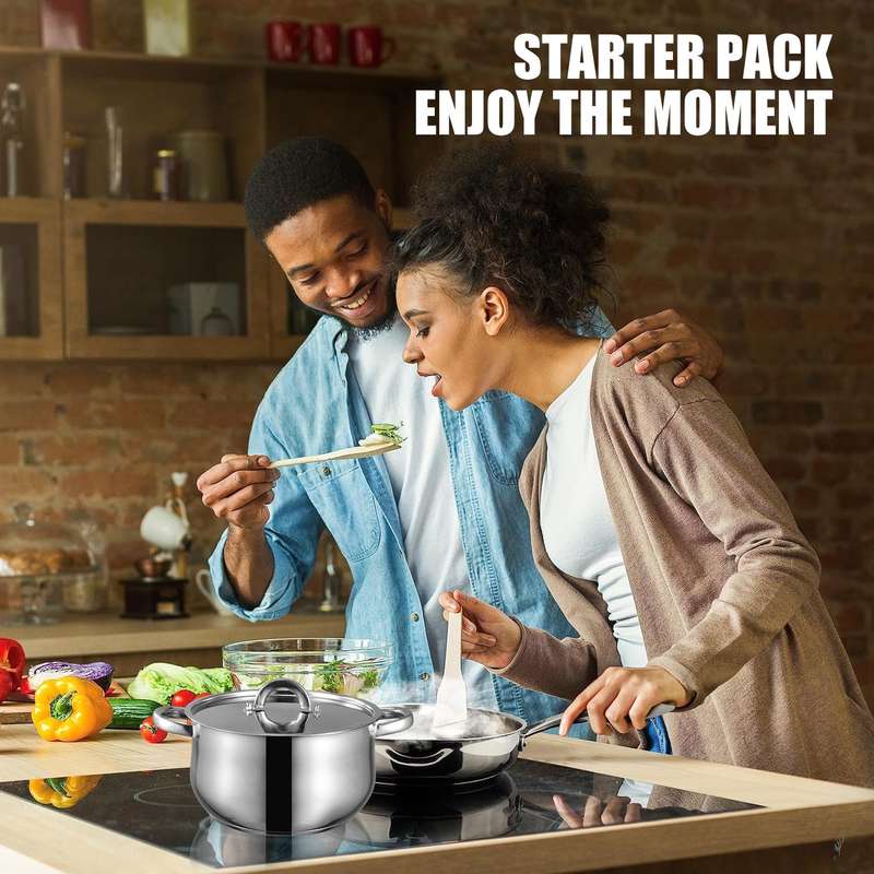 Bon Voyage Silver 11 Piece Stainless Pots Set