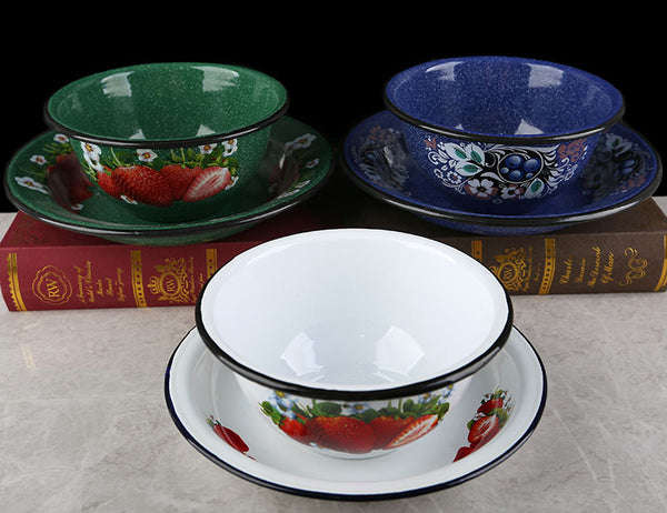 Agate Enamel Color Decor Dinner Plate Soup Plate