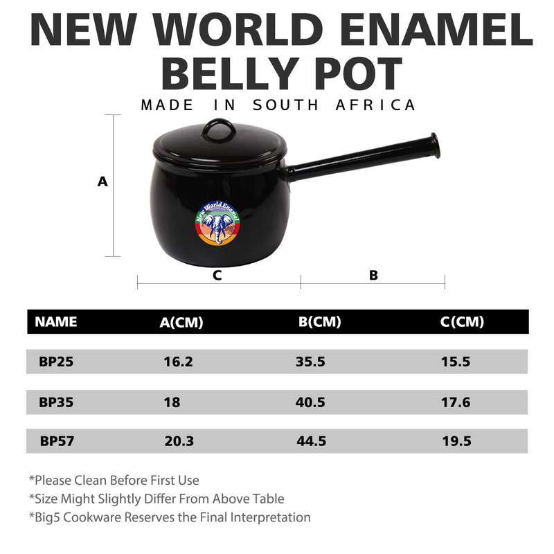 New World Enamel Belly Pot