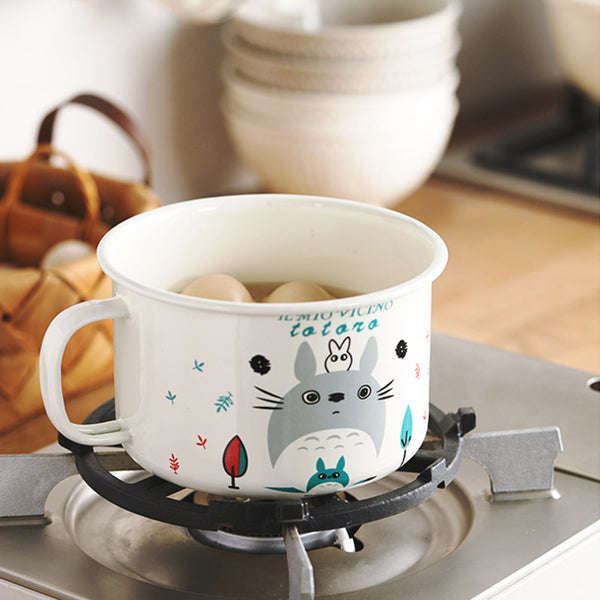 Agate Enamel 14cm Mug with Covered Saucer Plate Storage Bowl 1.35L