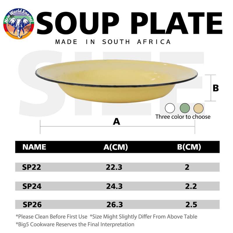 New World Enamel Soup Plate