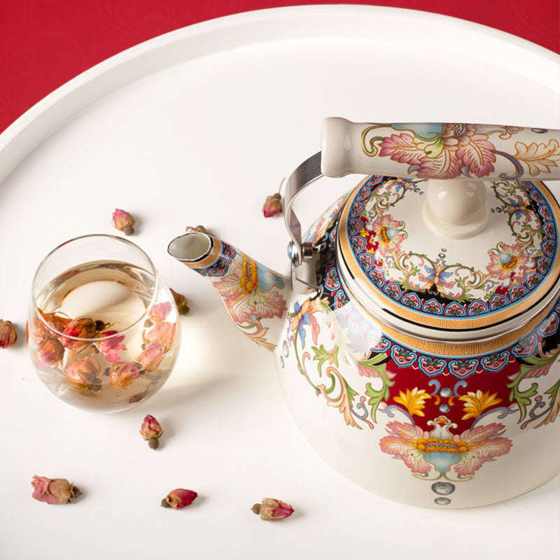 Agate Royal Enamel Tea Pot Classic Flower 1.5LT/2.0LT/2.5LT/4.0LT (no strainer)