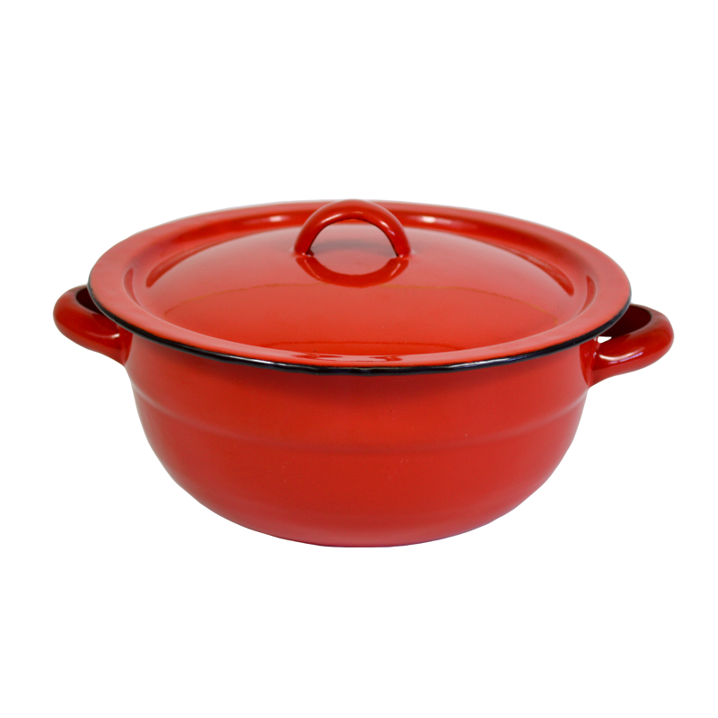 (Woolies stocks) Color Enamel Vegetable Dish 18cm - 18CM / Red