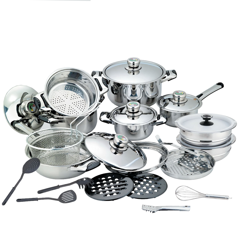 Amazing Deal!  Bon Voyage 27 Piece HQ Stainless Pots Set (S27)