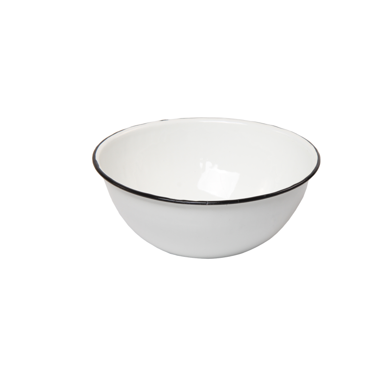New World Enamel Cash Bowl - 16cm / White