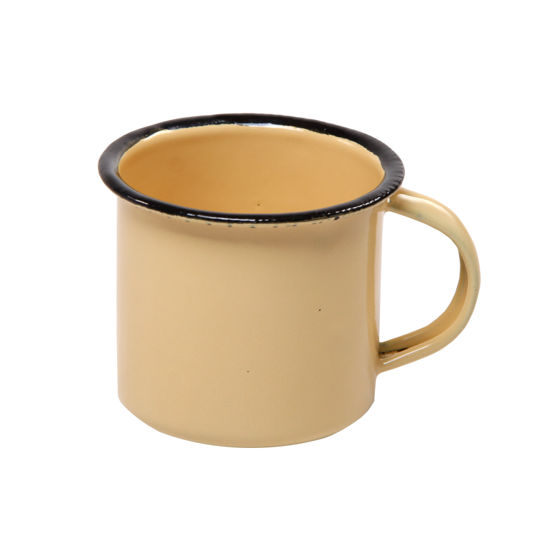 New World Enamel Mug Plain/Decorative - 16cm / Cream