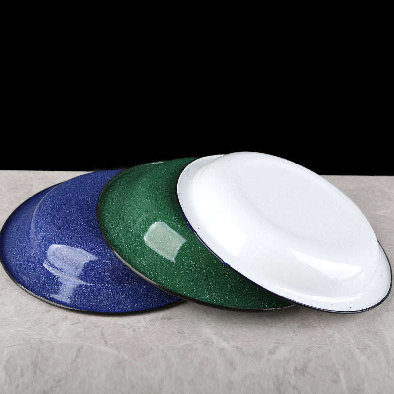 Agate Enamel Color Decor Dinner Plate Soup Plate