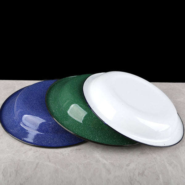 Agate Enamel Color Decor Dinner Plate Soup Plate