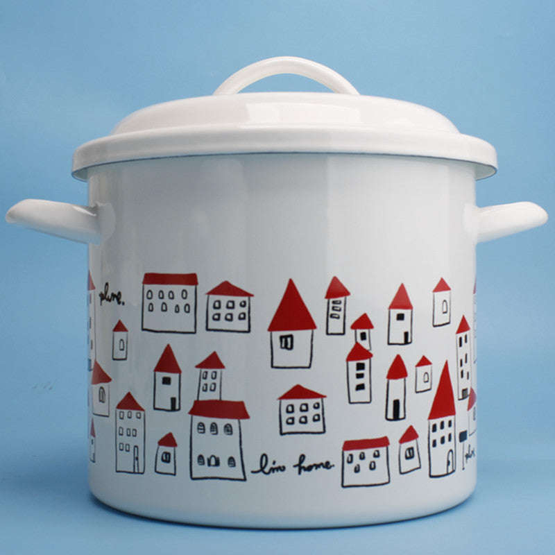 Agate Enamel Multi-Purpose Pot Stew Pot Stockpot Cooking Pot Casserole