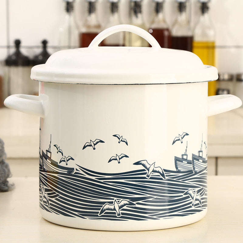 Agate Enamel Multi-Purpose Pot Stew Pot Stockpot Cooking Pot Casserole