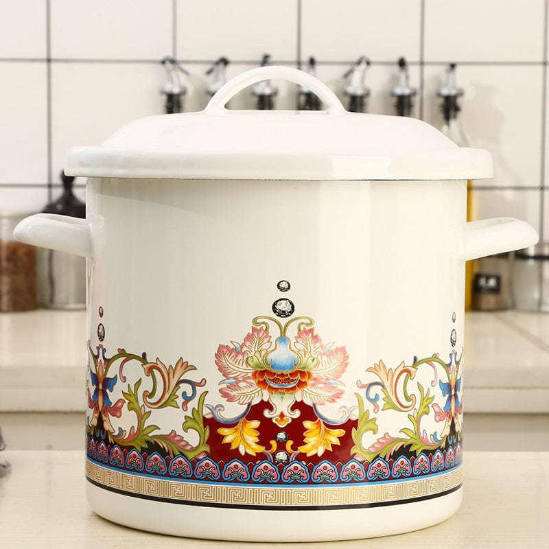 Agate Enamel Multi-Purpose Pot Stew Pot Stockpot Cooking Pot Casserole