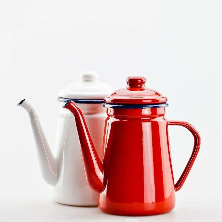 Agate Premier Quality Enamel Gooseneck Teapot 1.1LT