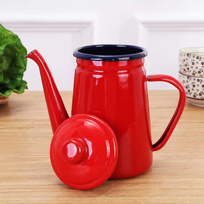 Agate Premier Quality Enamel Gooseneck Teapot 1.1LT
