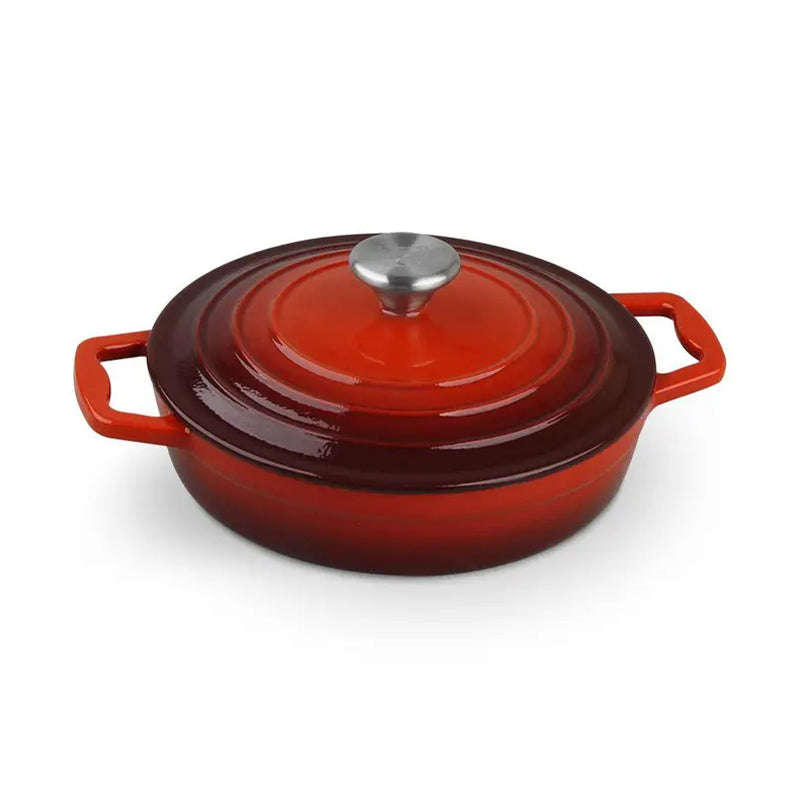 La Cocina Cast Iron 11pc Cookware Set - Red