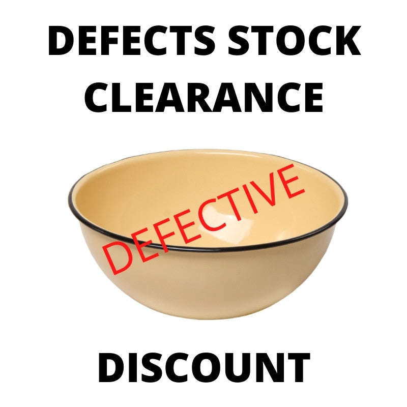 Non Returnable & Non Refundable Defects Stock Clearance! Enamel Cash Bowl - 16cm defects / Cream