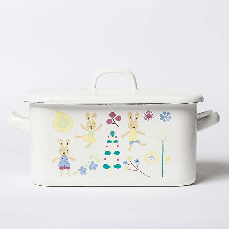Enamel Bread Bin, Bread Box, Storage Box, Food Box, Container, Storage Bin (Suitable for one loaf...