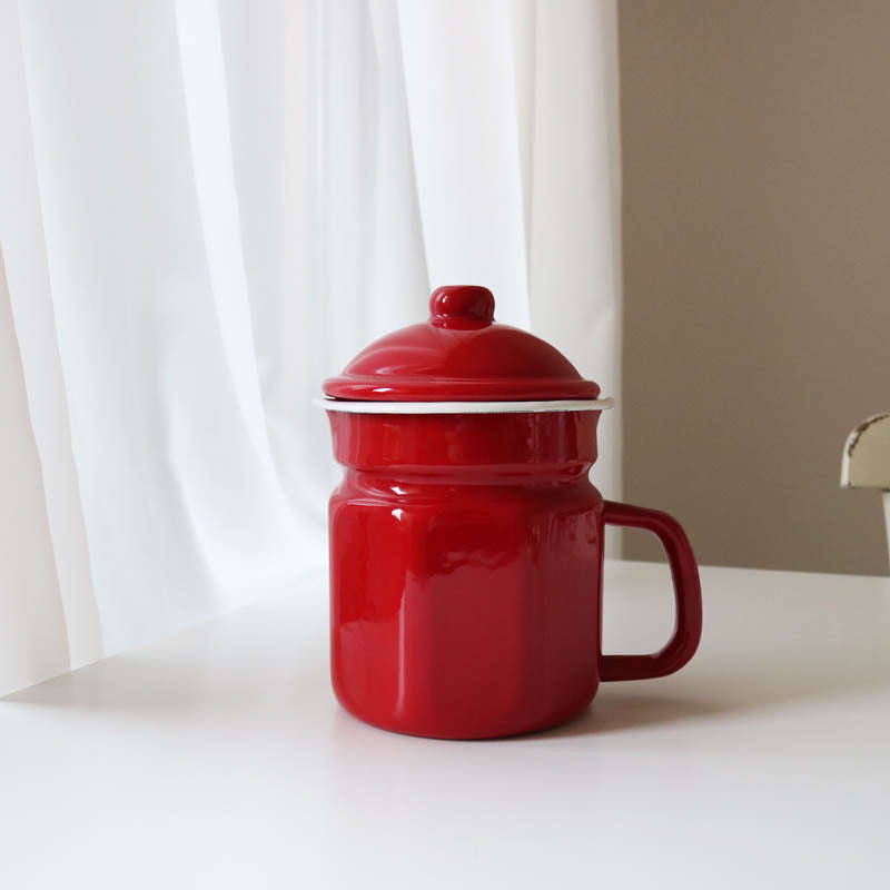 Agate Premier Quality Enamel Coffee Pot Teapot (Round Design)