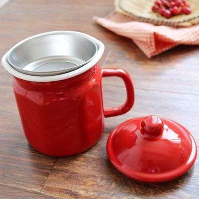Agate Premier Quality Enamel Coffee Pot Teapot (Round Design)