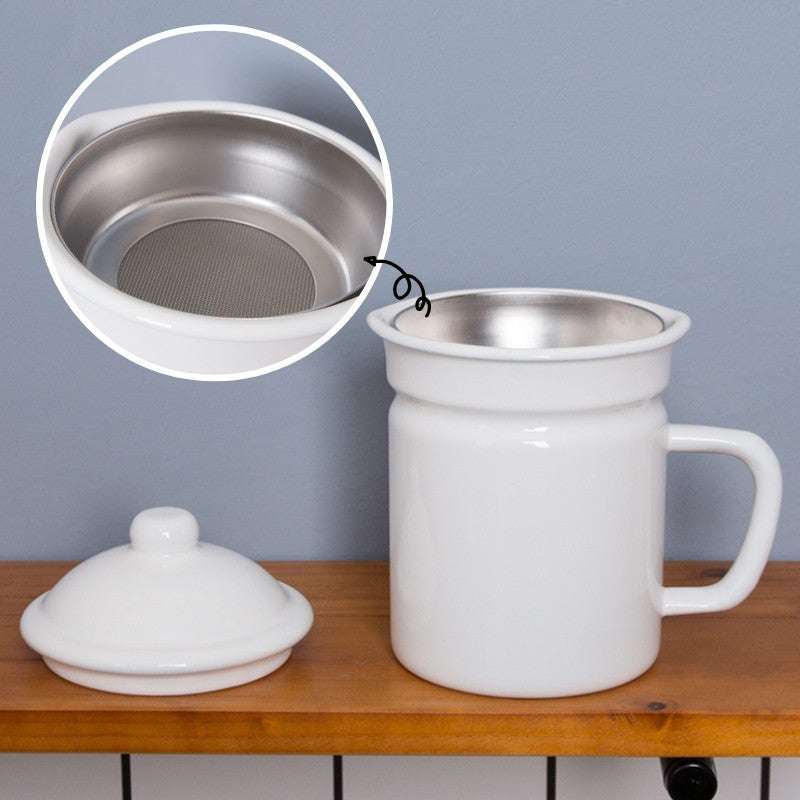 Agate Premier Quality Enamel Coffee Pot Teapot (Round Design)