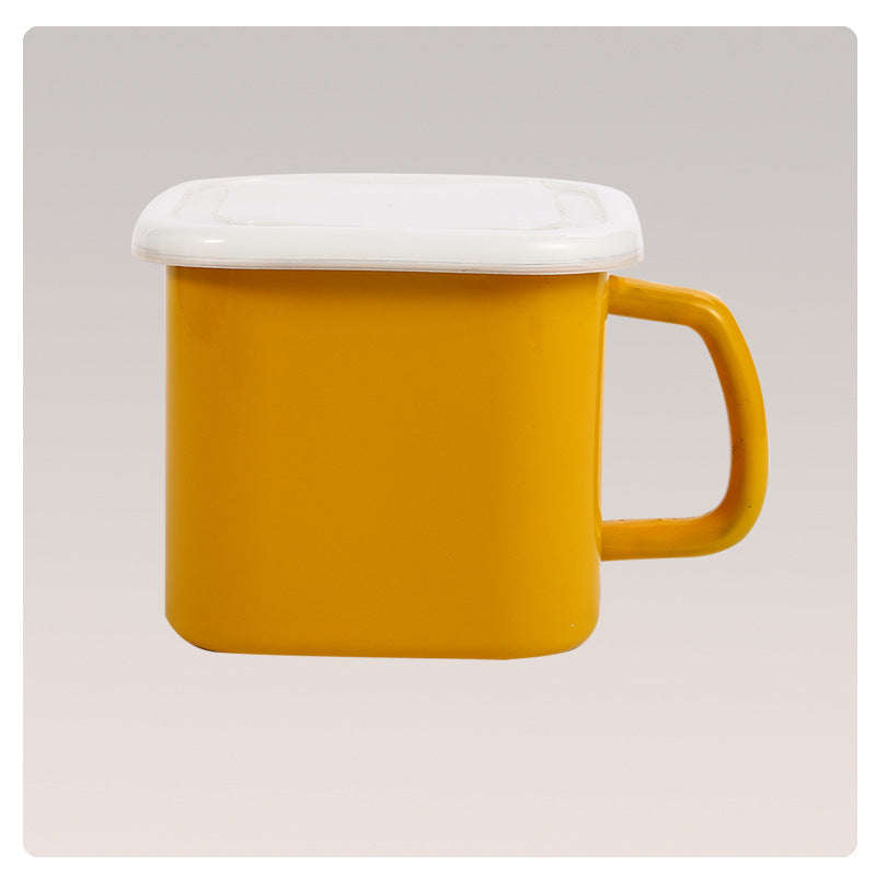 Agate Premier Quality Enamel Square Storage Box with Lid 14cm