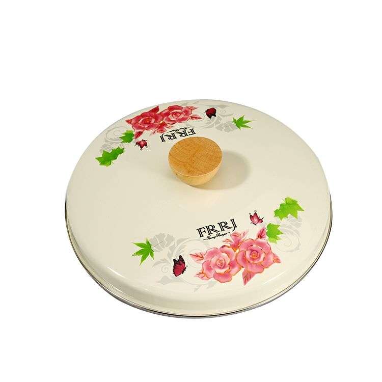 Agate Enamel Steamer Pot Flowers Steam Pot Pasta Stew Pot Stockpot Casserole