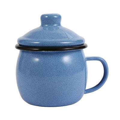 Big5 Premier Quality Color Enamel Belly Mug 8cm with Lid