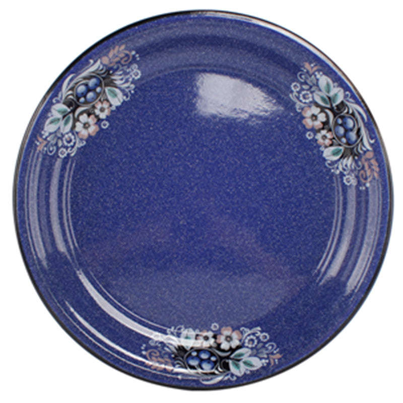 Agate Enamel Food Plate Fruit Plate Serving Tray Decorated 30cm/40cm