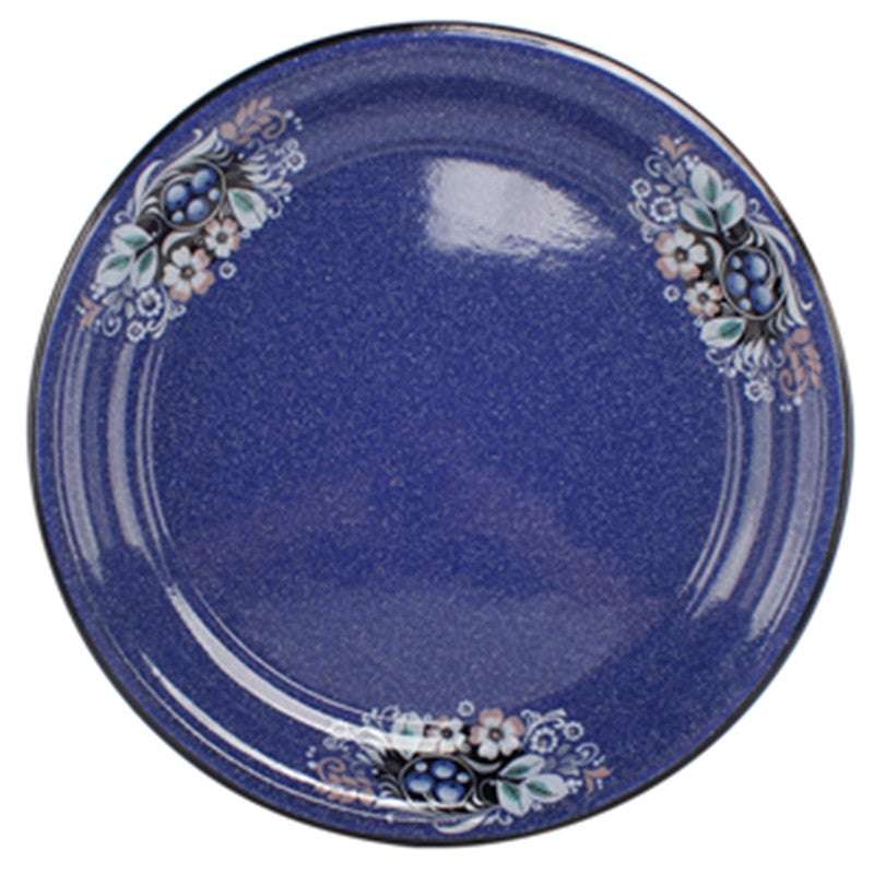 Agate Vintage Enamel Food Plate Fruit Plate Serving Tray Decorated