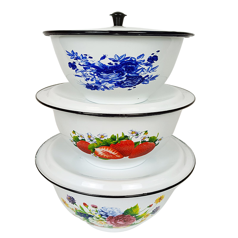 New World Enamel Footed Bowl Plain/Decorated