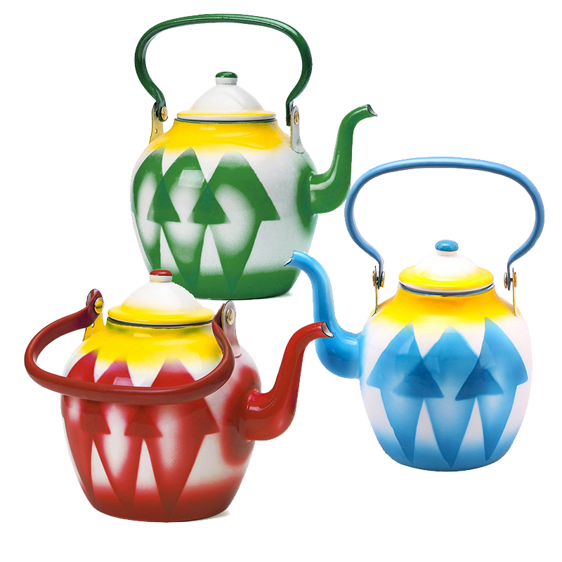 Garnet Enamel Tea Pot