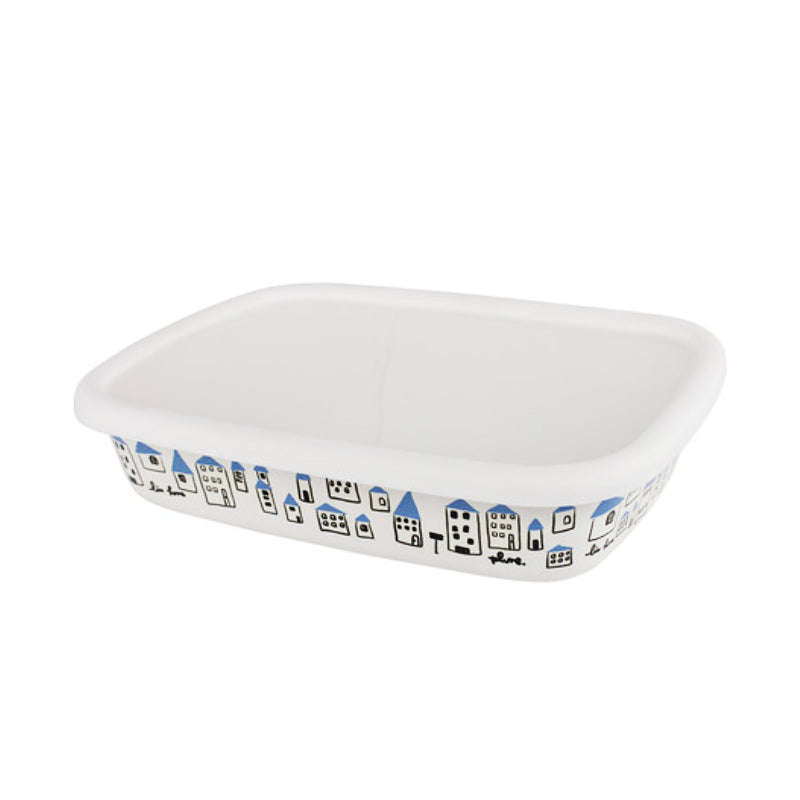 Imported - Agate Premier Quality Enamel Shallow Square Storage Box