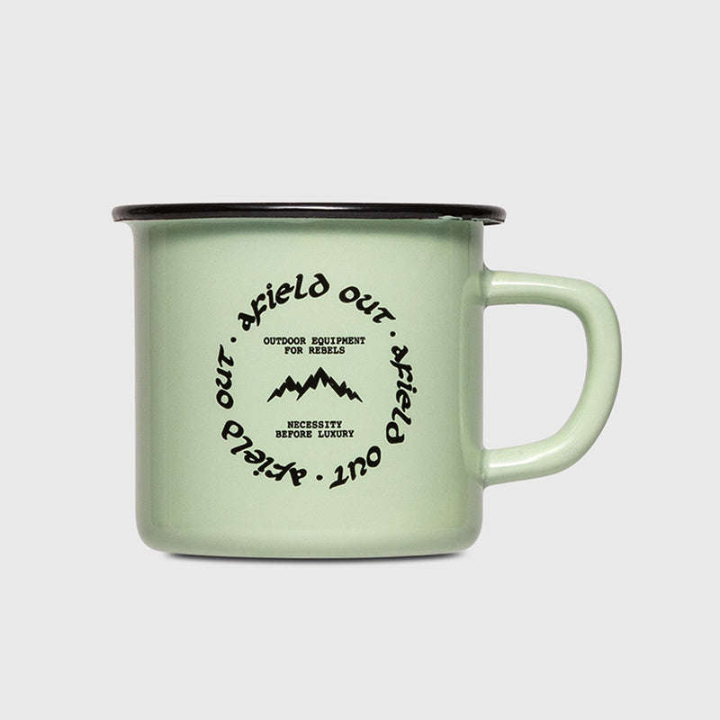 Premier Quality Color Enamel Mug 8cm Gray Decorated