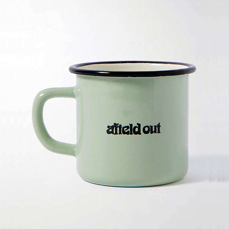 Premier Quality Color Enamel Mug 8cm Gray Decorated