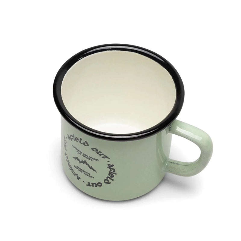 Premier Quality Color Enamel Mug 8cm Gray Decorated