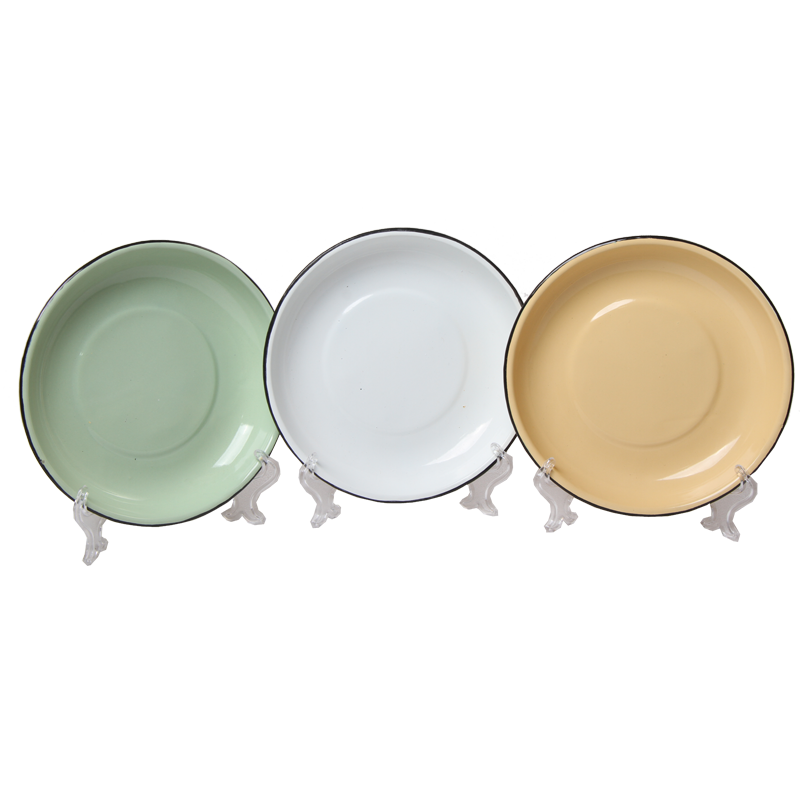 New World Enamel Rice Plate