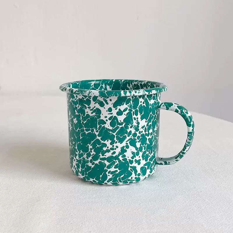 Big5 Marble Splatter Green Enamel Dinner Set Mug Plate Spoon Bowl Camping (each unit price is for...