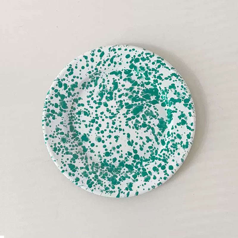 Big5 Marble Splatter Green Enamel Dinner Set Mug Plate Spoon Bowl Camping (each unit price is for...