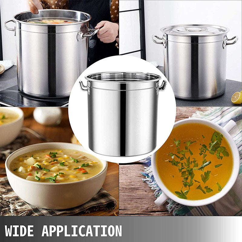 Stainless Steel Stockpot (ST25) with Flat Bottom