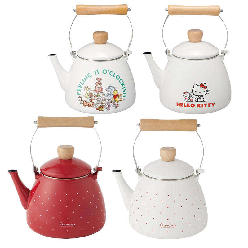 Winnie/HelloKitty/Casmin Premier Quality Enamel Cone Shape Teapot 2.2 Liter