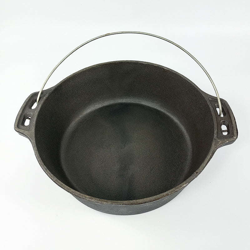 BV Cast Iron Flat Bottom Potjie Dutch Oven Pot No.14