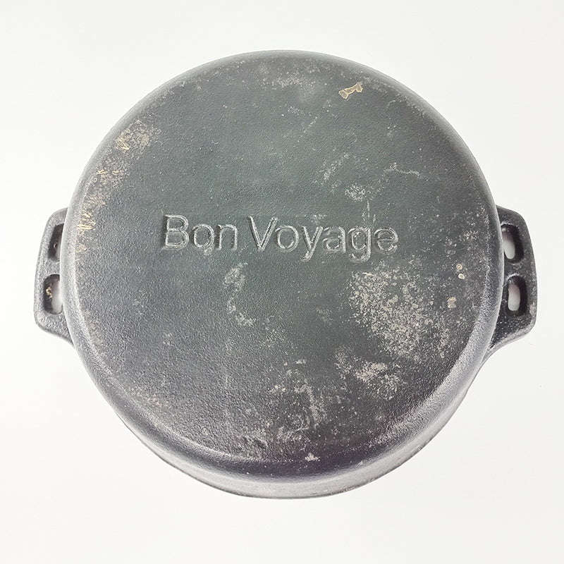 BV Cast Iron Flat Bottom Potjie Dutch Oven Pot No.14