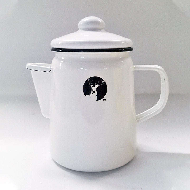 Agate Enamel Coffee Pot Jug with Side Handle 1L