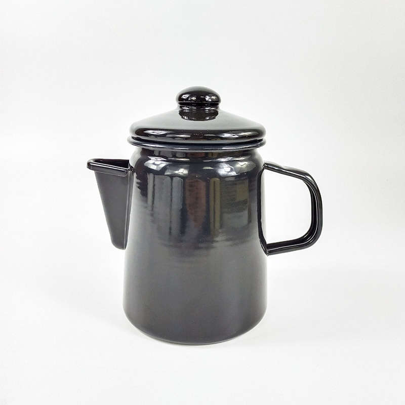 Agate Enamel Coffee Pot Jug with Side Handle 1L