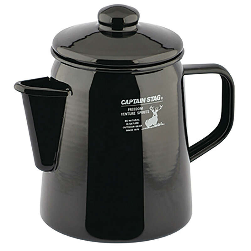 Agate Enamel Coffee Pot Jug with Side Handle 1L