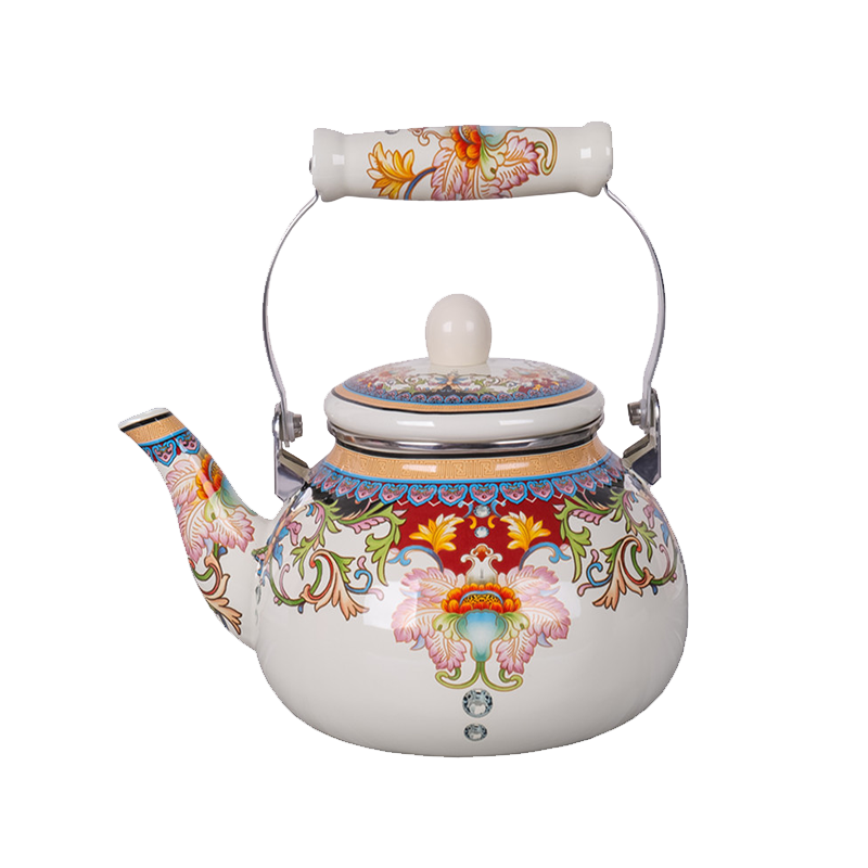 Agate Royal Enamel Tea Pot 1.5LT/2.0LT/2.5LT/4.0LT (no strainer) - 2.0LT / Classic Flower