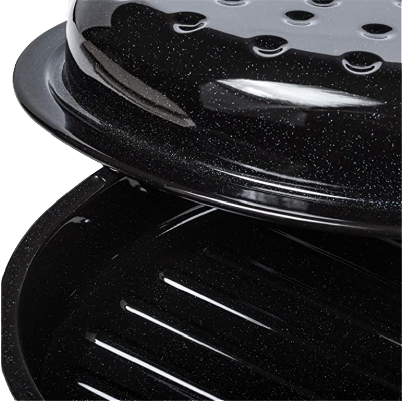 Big5 Enamel Roaster Oval Covered - 4.5LT / Black Flake