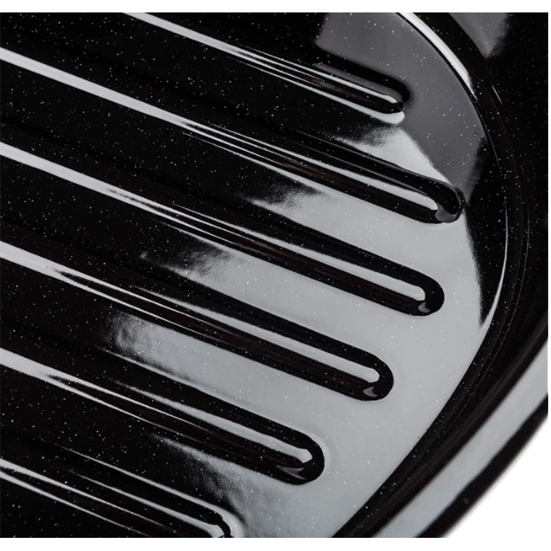 Big5 Enamel Roaster Oval Covered - 4.5LT / Black Flake