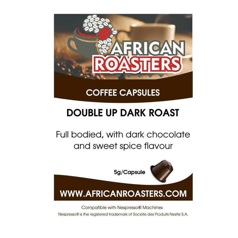 Coffee Capsules African Roasters Double Up Dark Roast (100) - Nespresso Compatible - 100 Pack